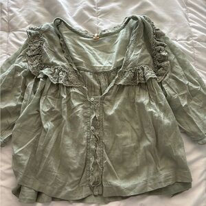 free people long sleeve flowy beachy top. brand new with tag!